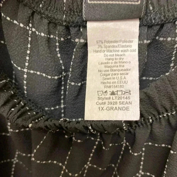 🆕Lilian Grid Off-Shoulder String Tassel Belt Top 1X 🆕 - Picture 9 of 9